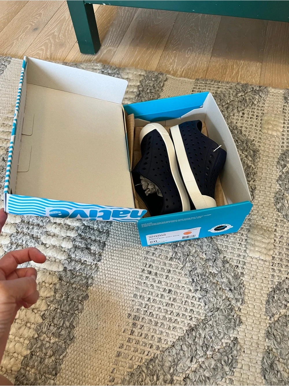 Navy Blue Kids Native Shoes- Size c11